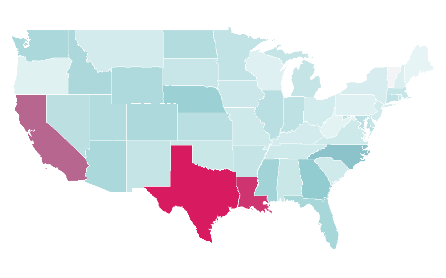Affinity by region — Construction management, United States