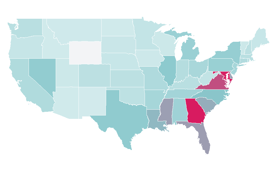 Affinity by region — Consumer Financial Protection Bureau, United States