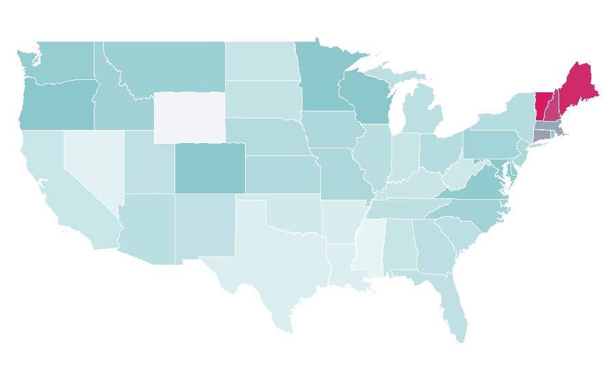 Affinity by region — Consumer Reports, United States