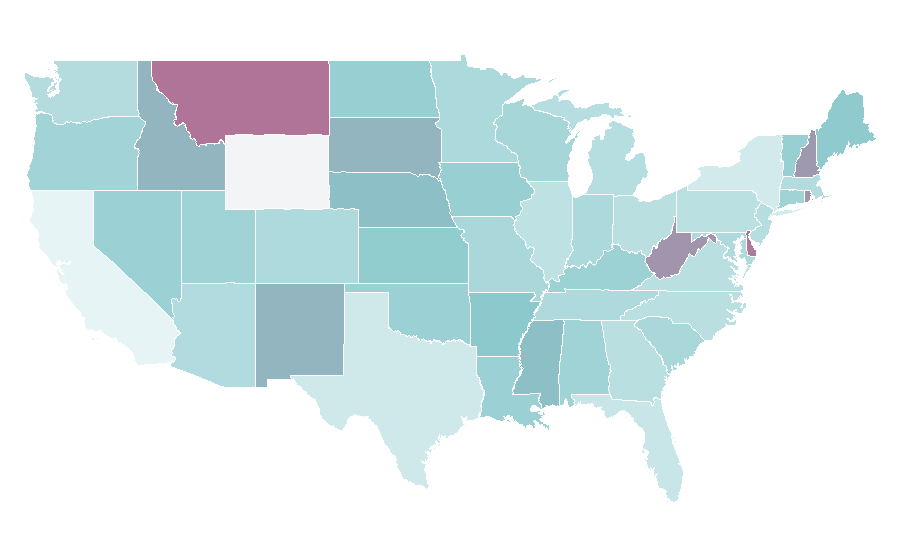 Affinity by region — Contemporary hit radio, United States
