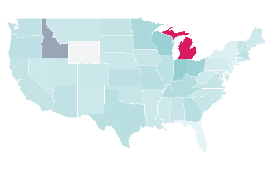 Affinity by region — Control engineering, United States