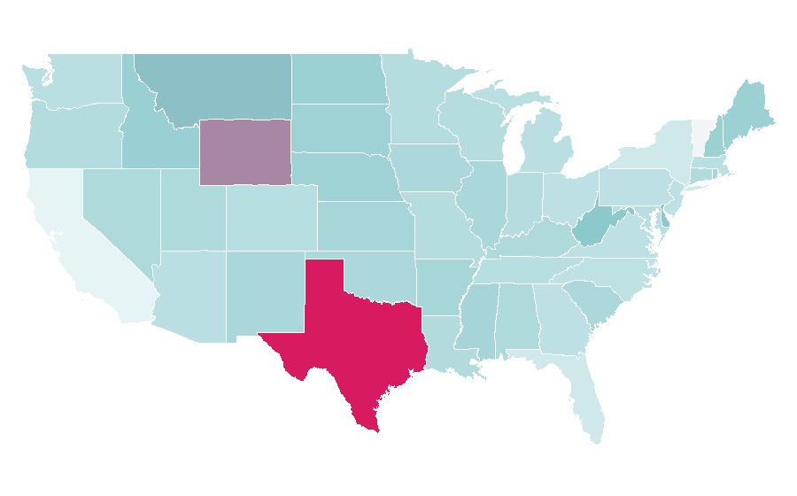 Affinity by region — Controlled-access highway, United States