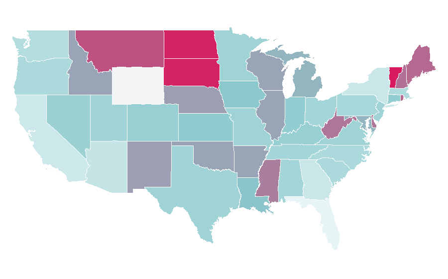 Affinity by region — Cooking Healthy, United States