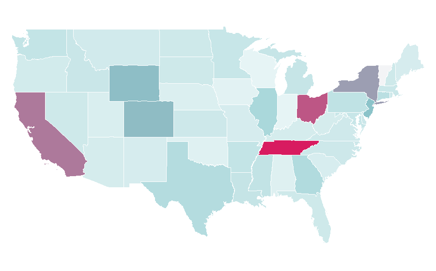 Affinity by region — Cooking school, United States