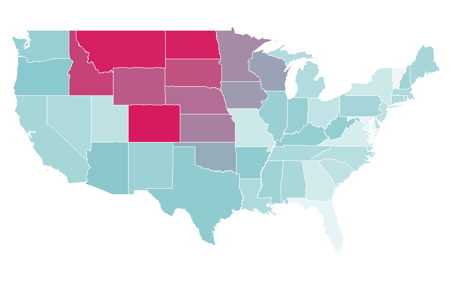 Affinity by region — Coors Light, United States