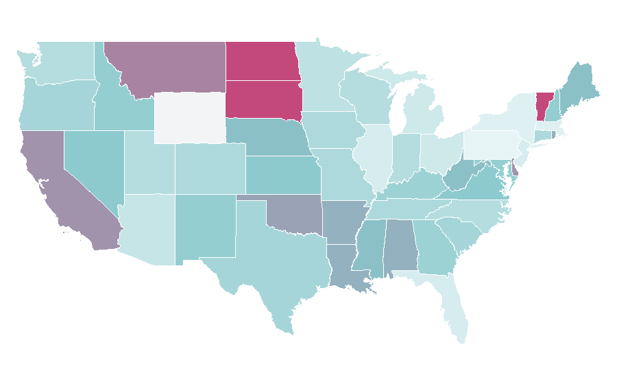 Affinity by region — Coparenting, United States