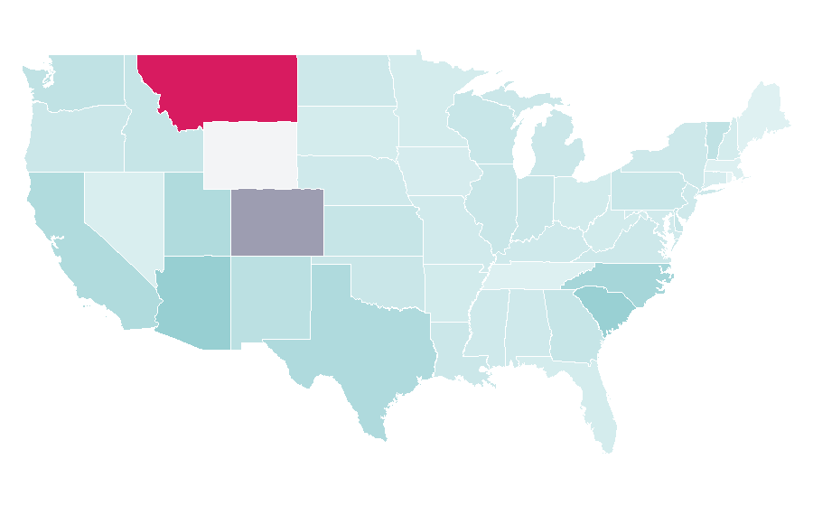 Affinität nach Region — Copper, USA