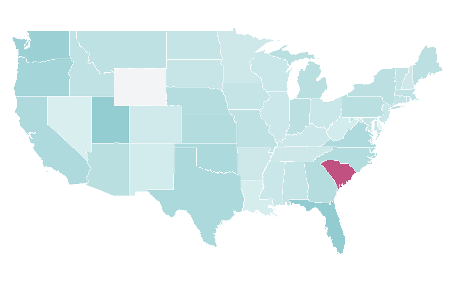 Affinity by region — Coral, United States