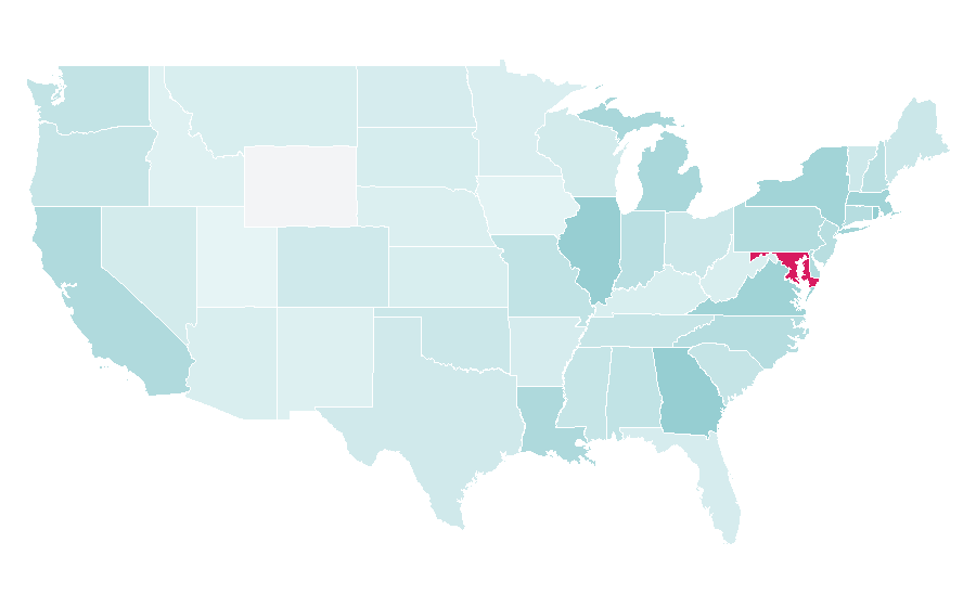 Affinity by region — Corinne Bailey Rae, United States