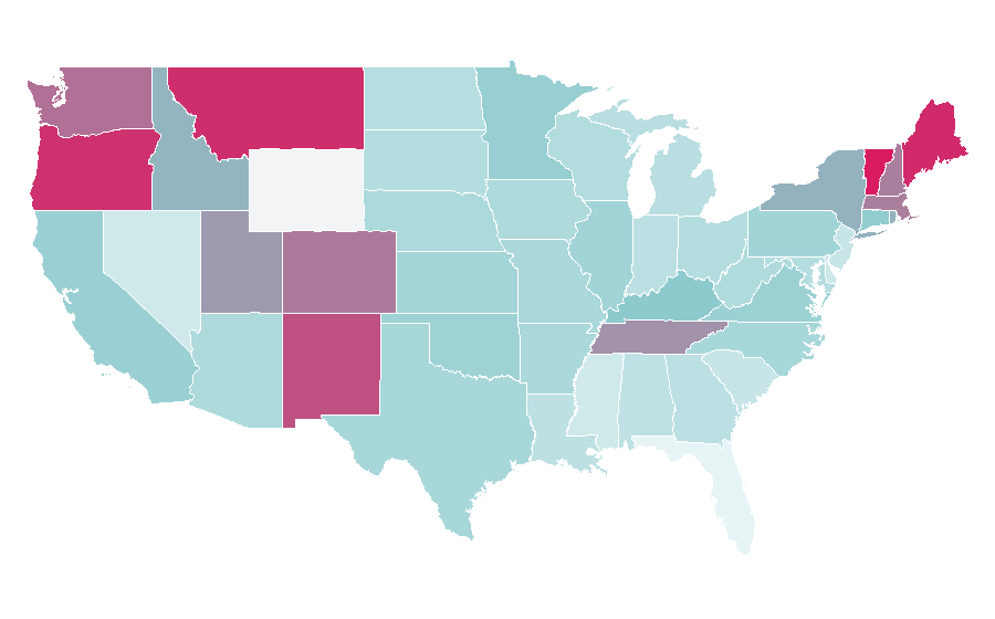 Affinity by region — Cormac McCarthy, United States