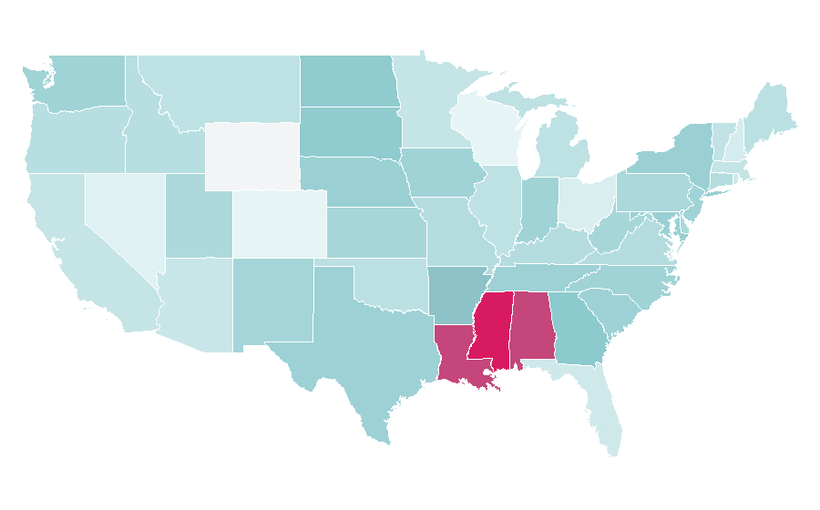 Affinity by region — Corn chip, United States