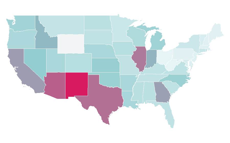 Affinity by region — Corn tortilla, United States