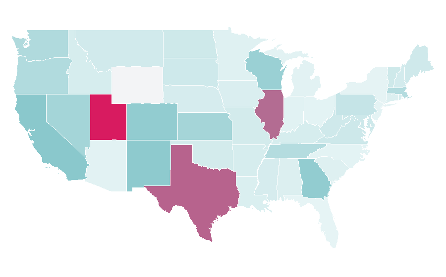 Affinity by region — Corner Bakery Cafe, United States