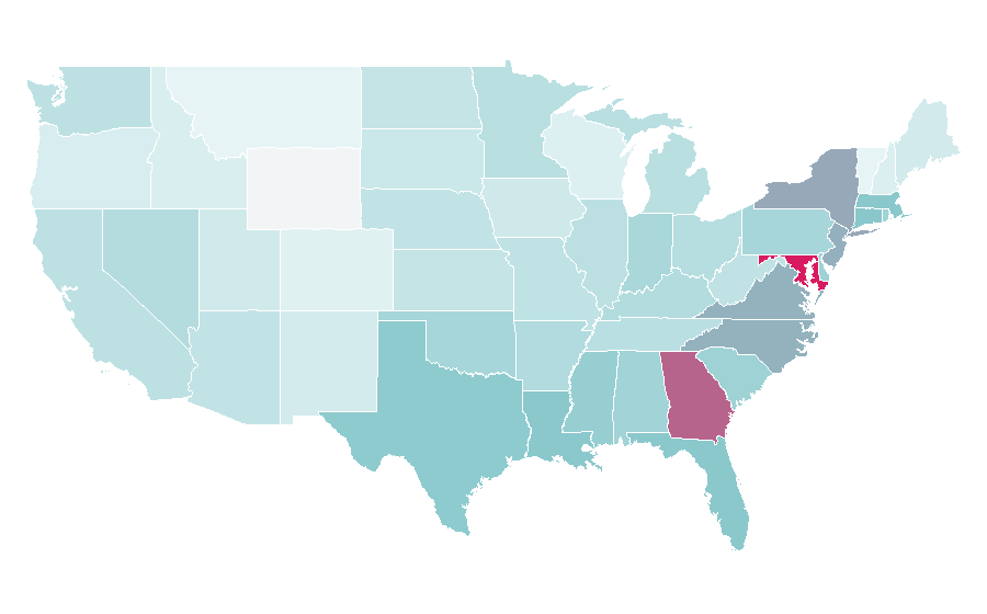 Affinity by region — Cornrows, United States