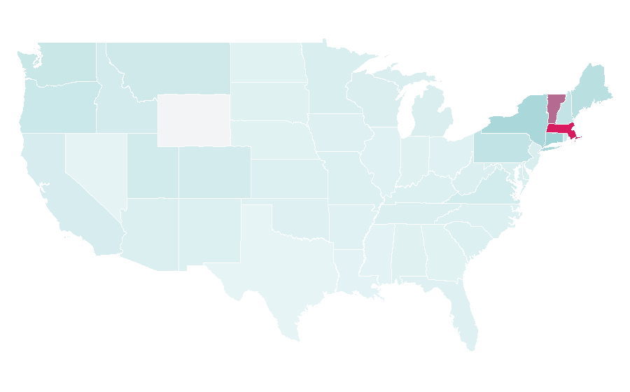 Affinity by region — Cornwall, United States