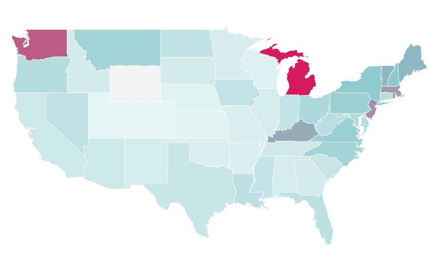 Affinity by region — Coronation Street, United States