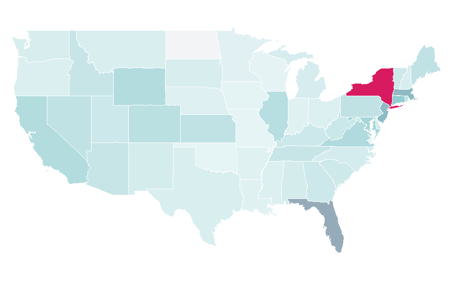 Affinity by region — Corriere della Sera, United States