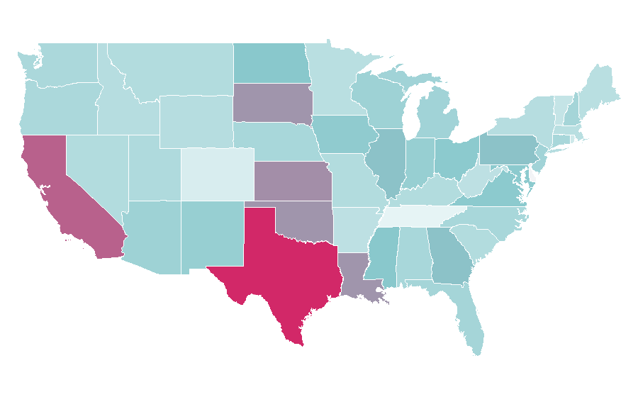 Affinity by region — Corroded, United States