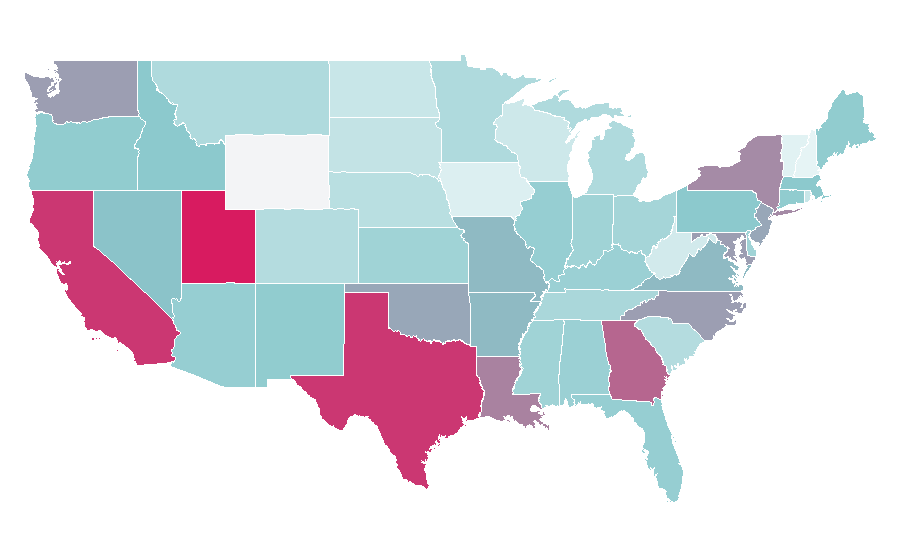 Affinität nach Region — Corset, USA