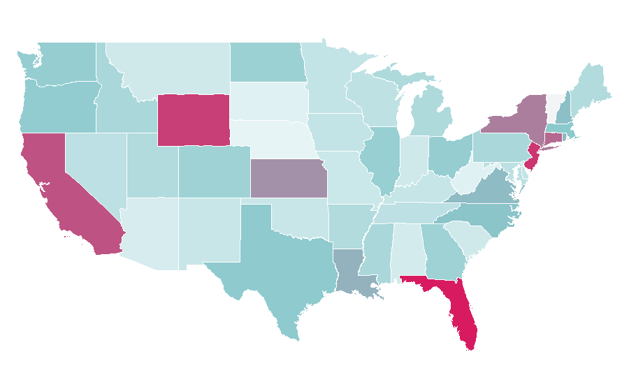 Affinity by region — Cosmetic dentistry, United States