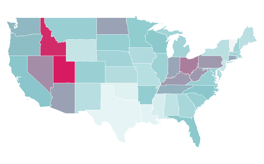 Affinity by region — CosmoProf, United States