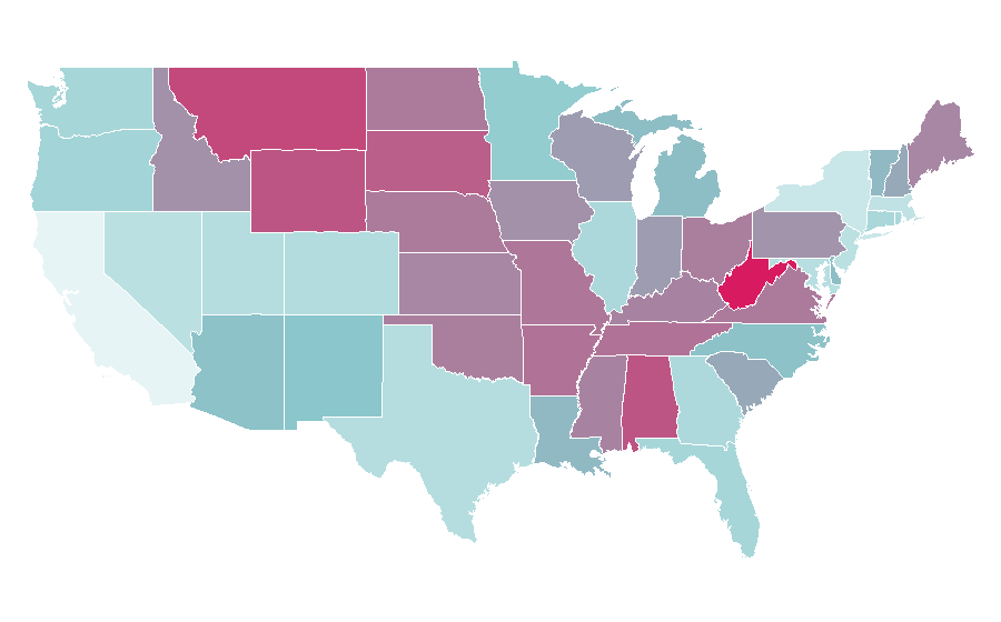 Affinity by region — Cote de Pablo, United States