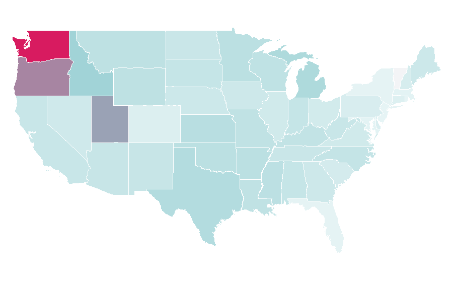 Affinity by region — Cougar, United States