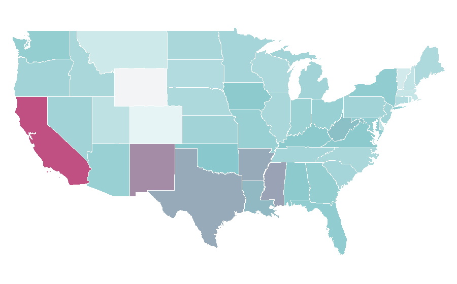 Affinity by region — Cough, United States
