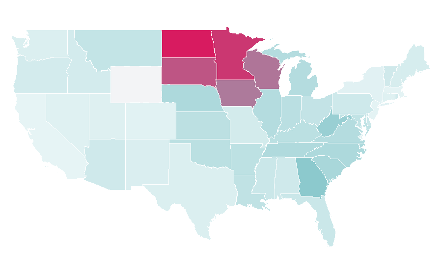 Affinity by region — Country Inns & Suites, United States