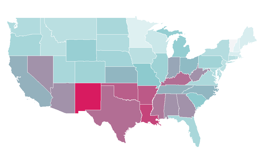 Affinity by region — Courage the Cowardly Dog, United States