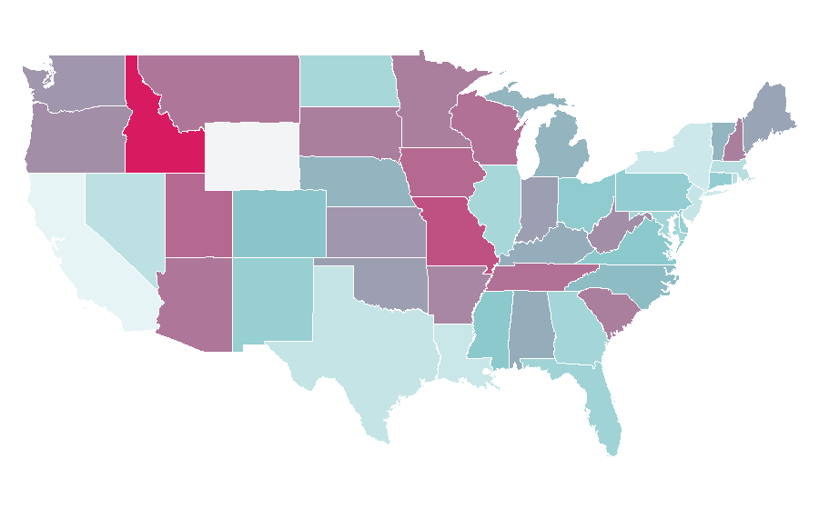 Affinity by region — Covert Affairs, United States