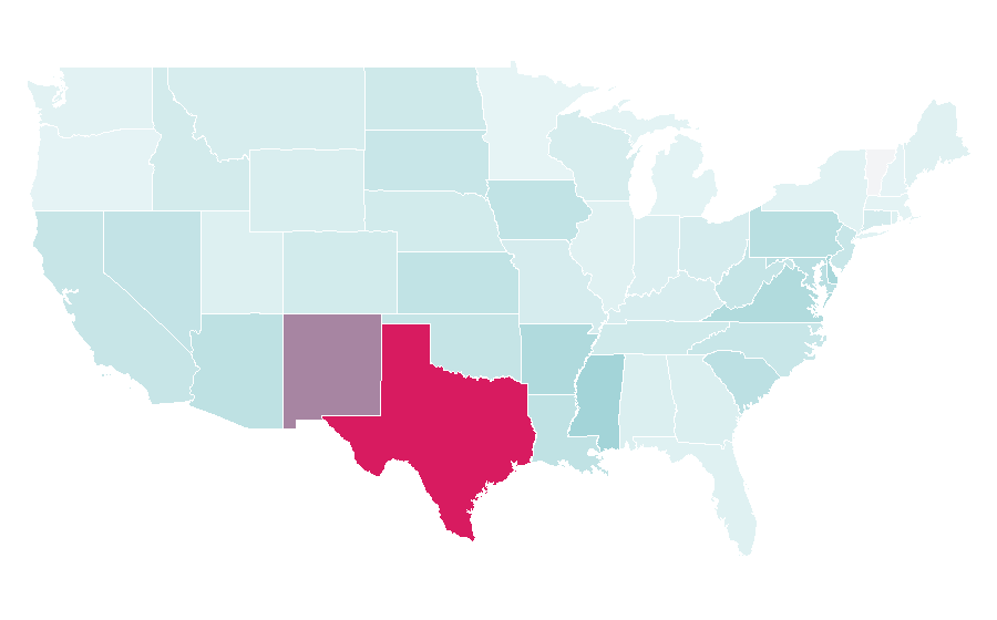 Affinität nach Region — Cowboy, USA