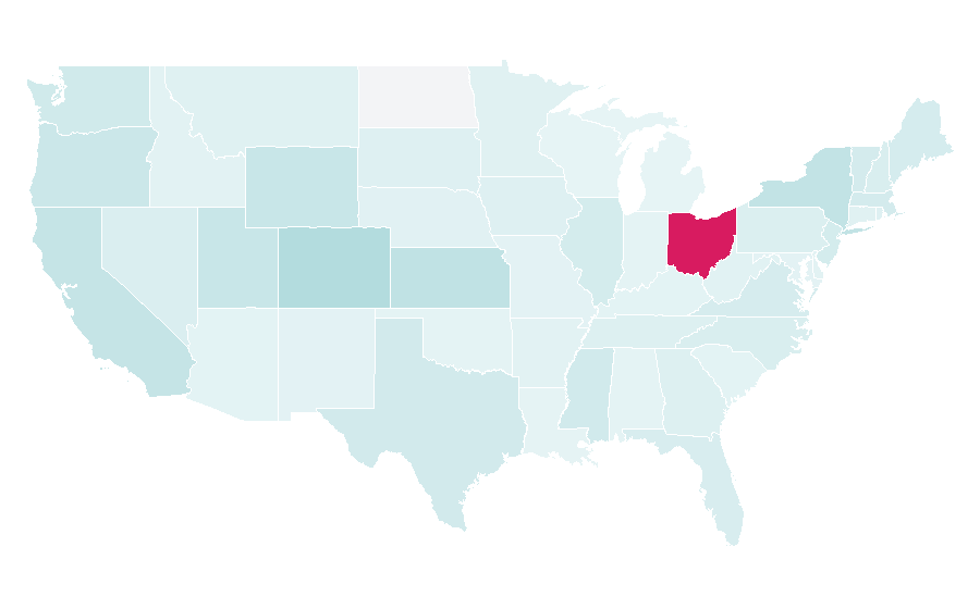 Affinity by region — Coworking, United States