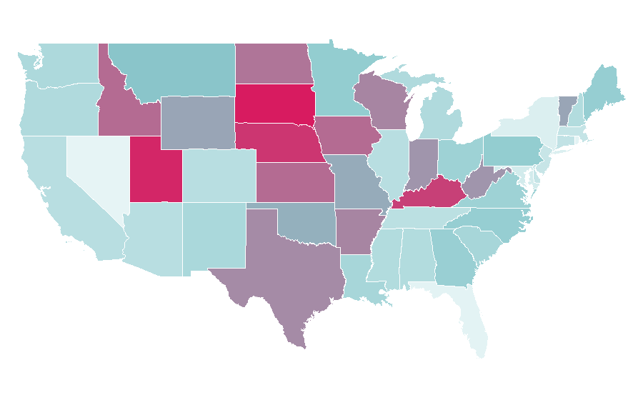 Affinity by region — Cows, United States