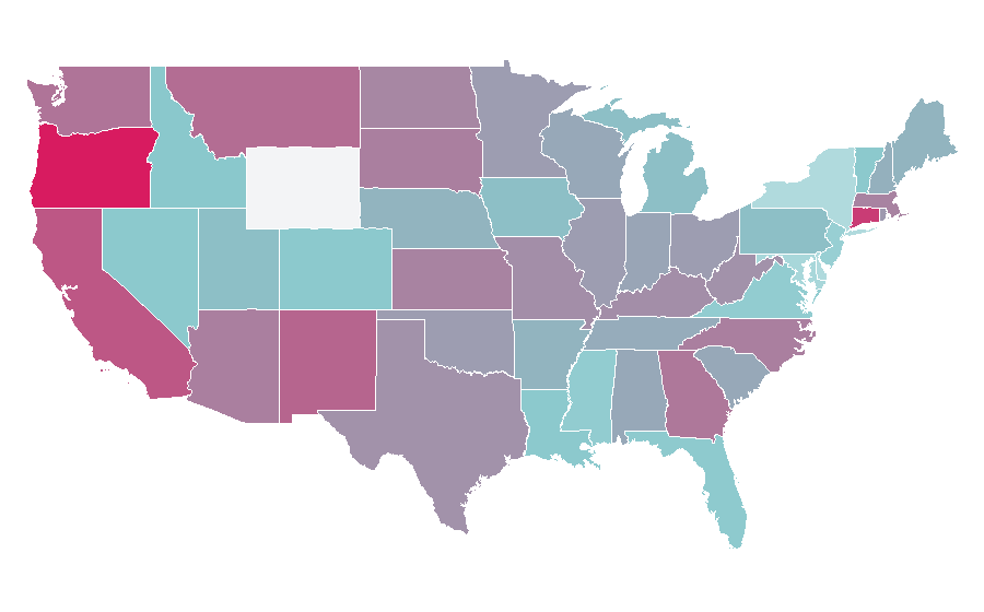 Affinity by region — Coyote, United States