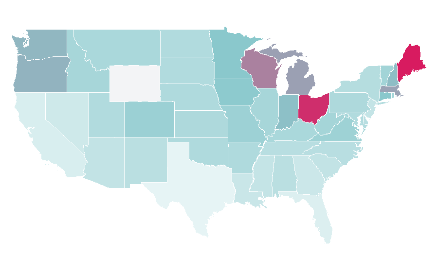 Affinity by region — Cozy mystery, United States