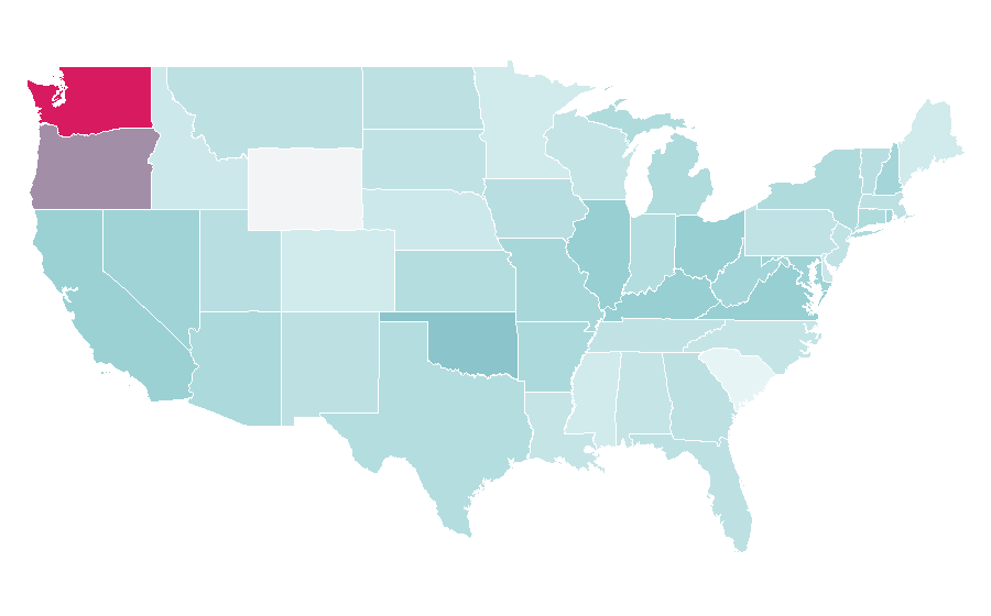 Affinity by region — Crackdown, United States