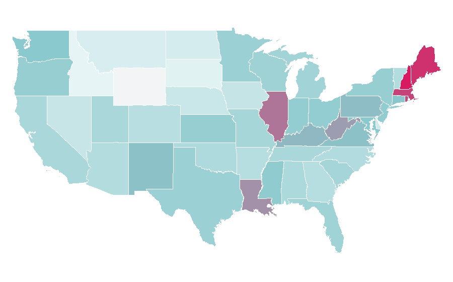 Affinity by region — Cracked (magazine), United States