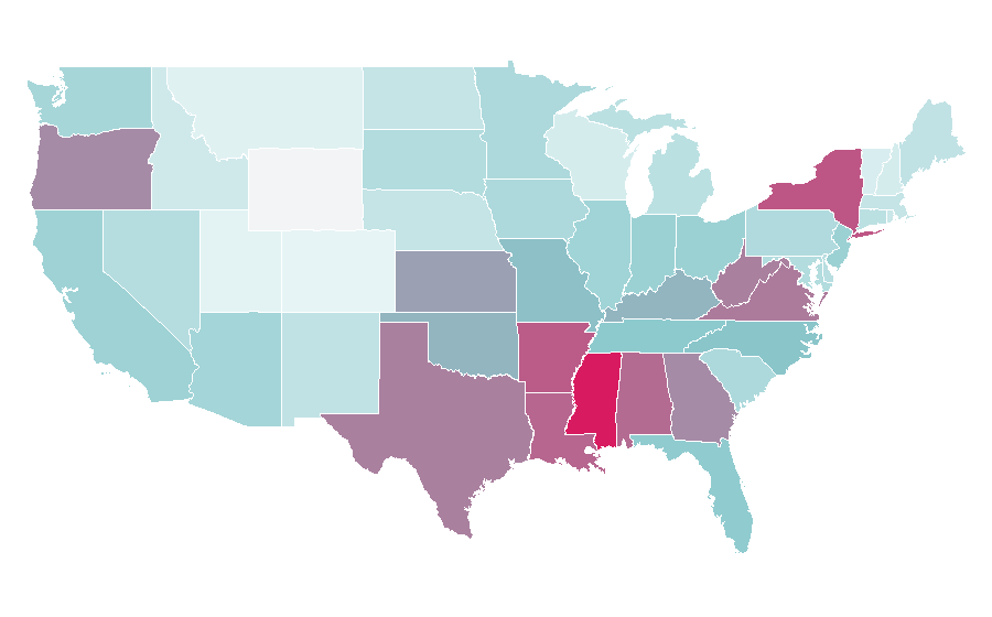 Affinity by region — Crackle (company), United States