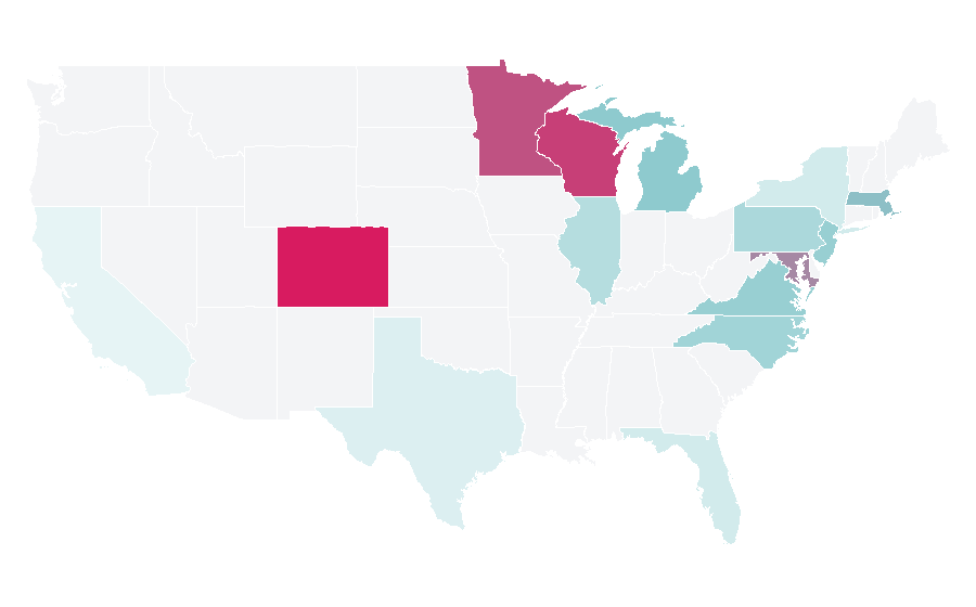 Affinity by region — Crafts4Kids, United States