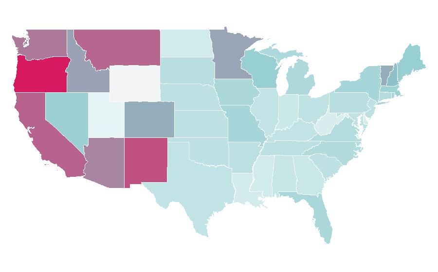 Affinity by region — Craigslist, United States