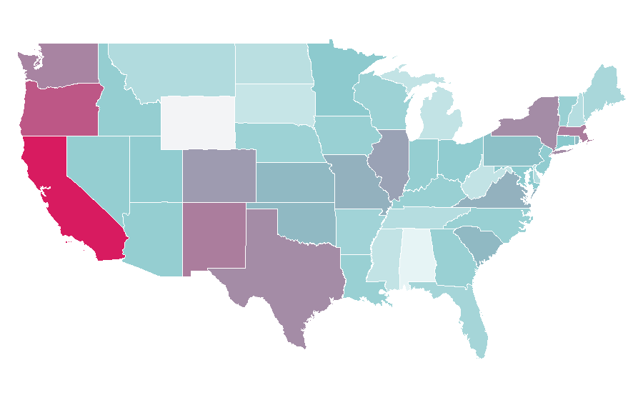 Affinity by region — Crash (2004 film), United States