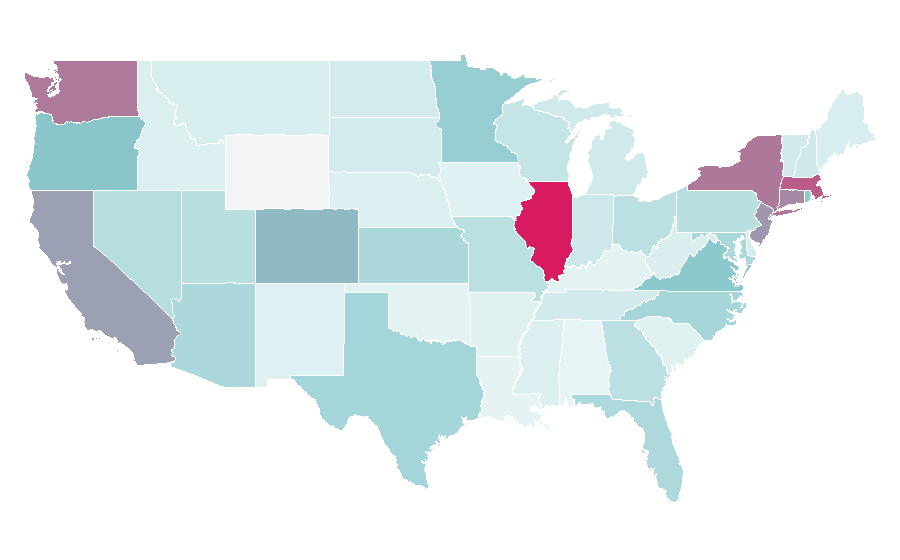 Affinity by region — Crate & Barrel, United States