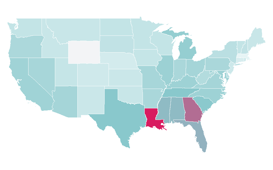 Affinity by region — Crawlers, United States