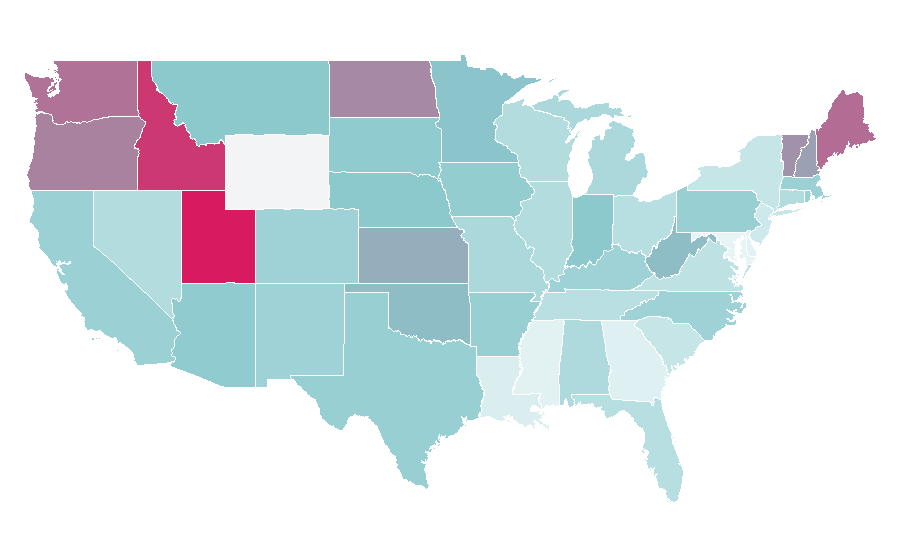 Affinity by region — Crazy Frog, United States