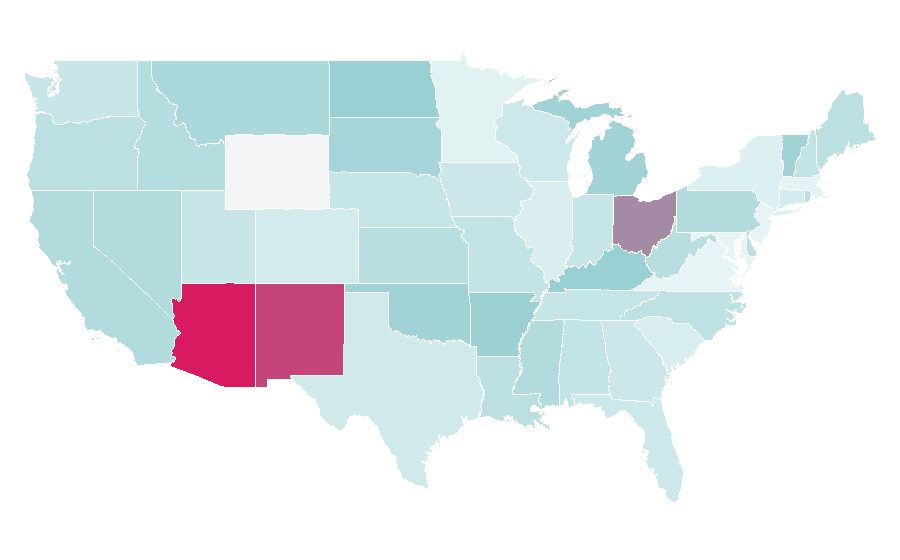 Affinity by region — Crazy Videos, United States