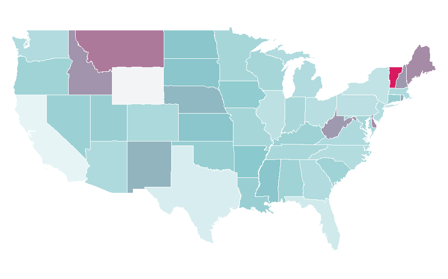 Affinity by region — Creative entrepreneurship, United States