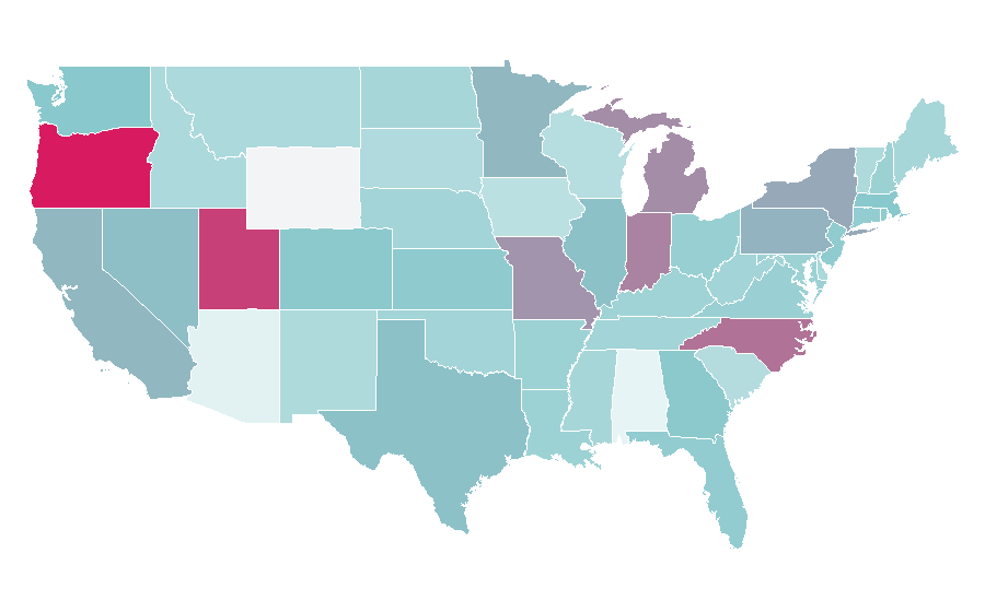 Affinity by region — Credit card balance transfer, United States