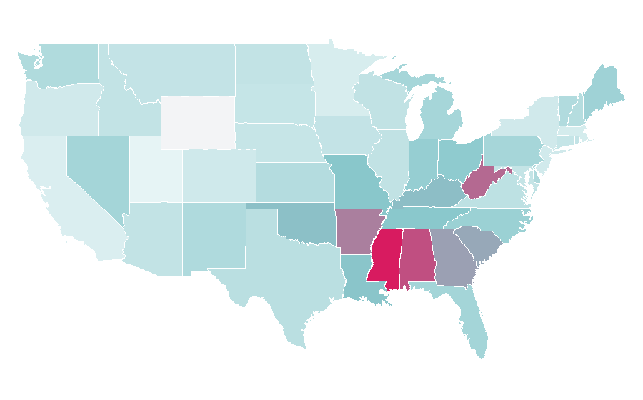 Affinity by region — Credit Sesame, United States