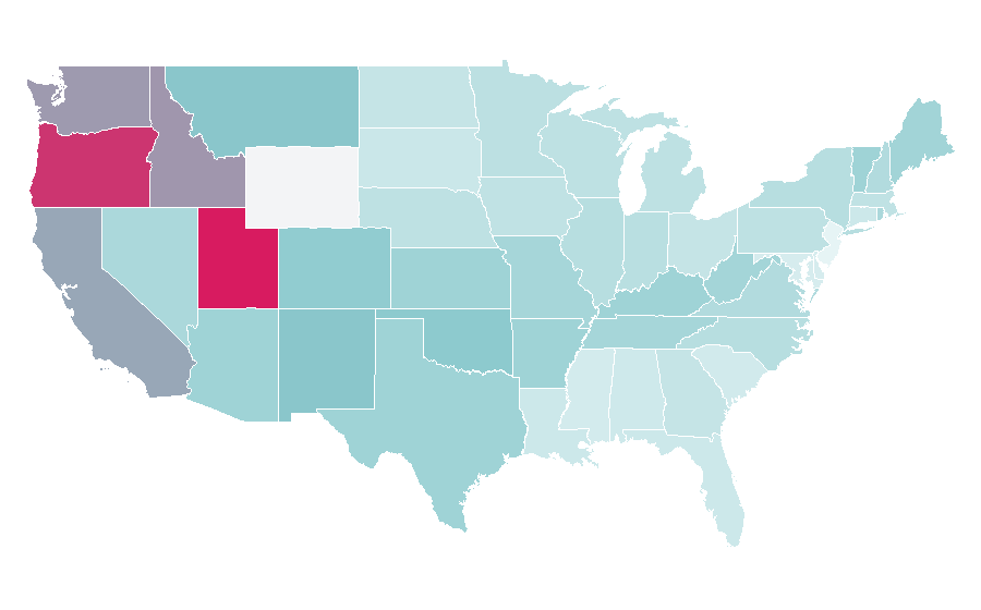 Affinity by region — Crimson Peak, United States